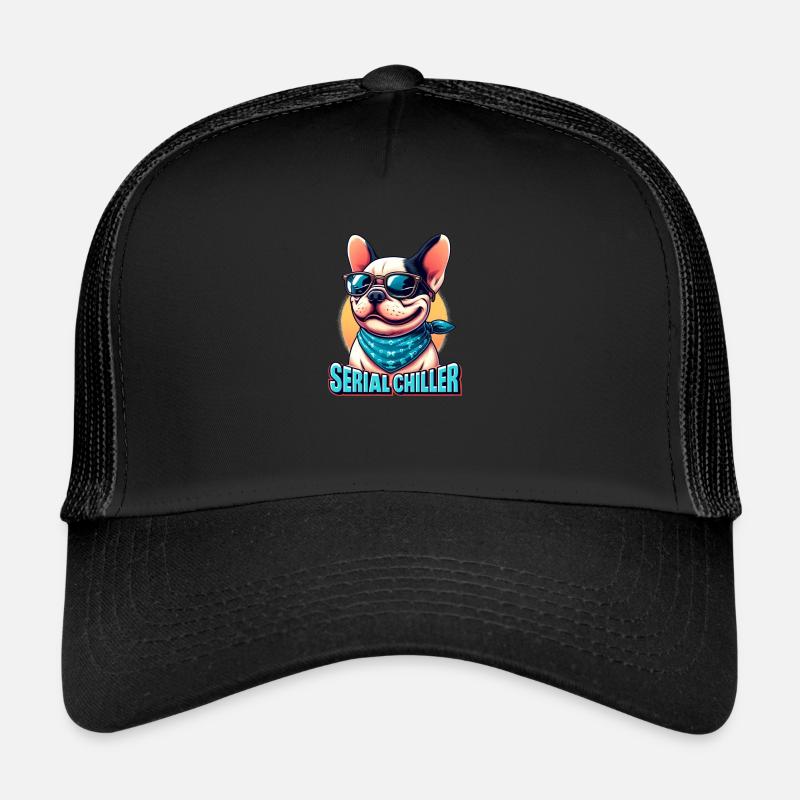 French Bulldog 2 - Trucker Cap - Schwarz/Schwarz