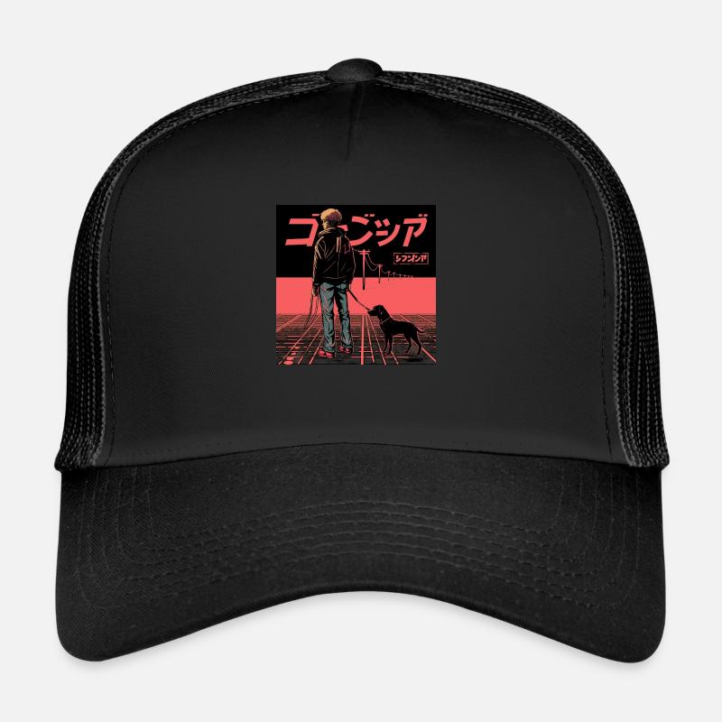 Années 80 Anime Guy Calmant Impression de mode de haute qualité Casquette trucker 