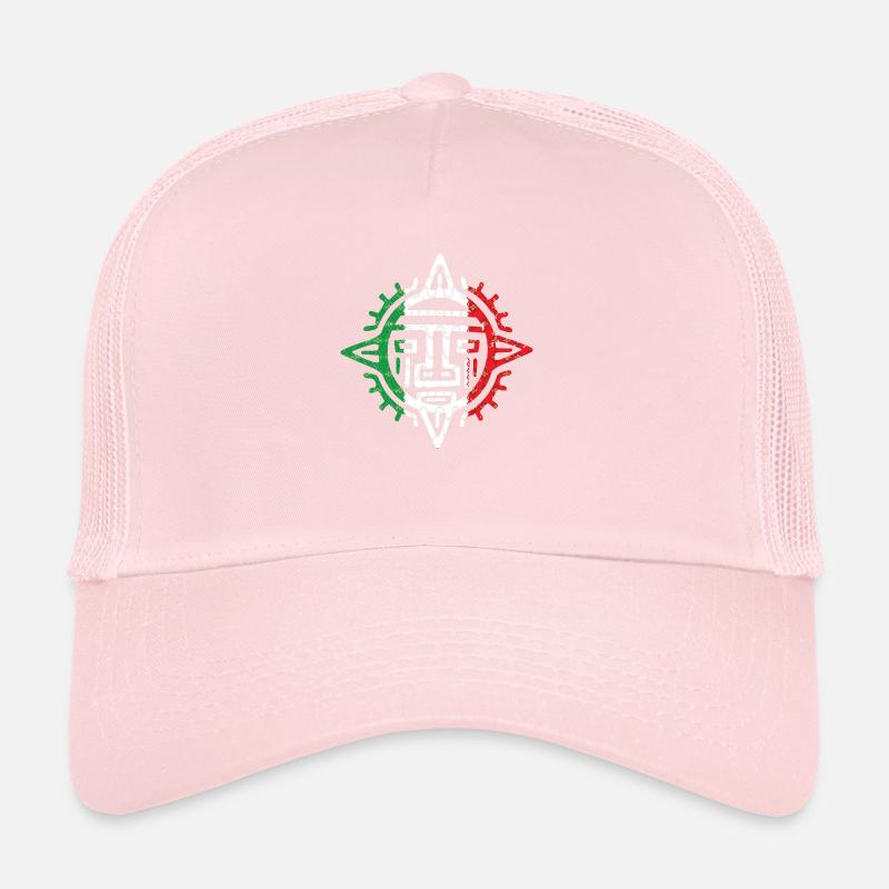 Ancien soleil mexicain Maya Azteca Azteca Roi Aztèque Masque Casquette trucker 