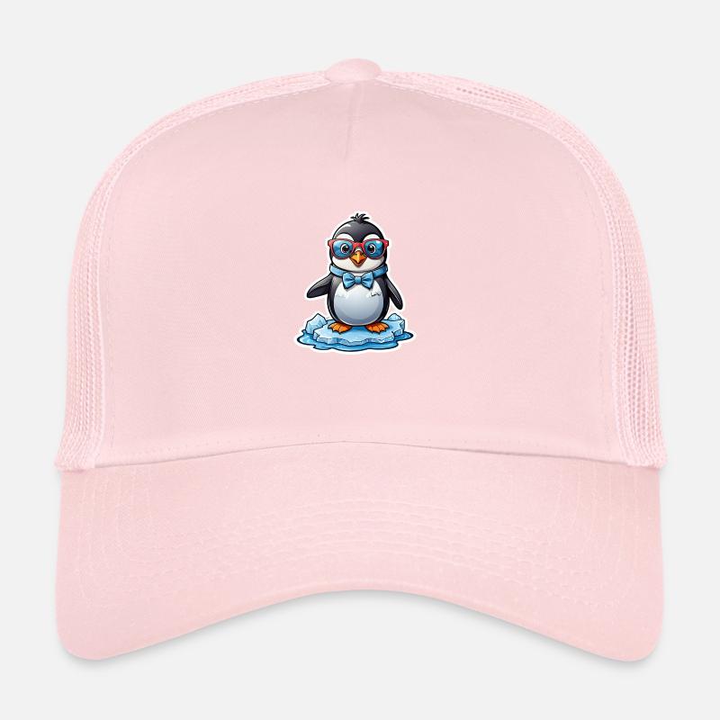 Pingouin à lunettes Casquette trucker 
