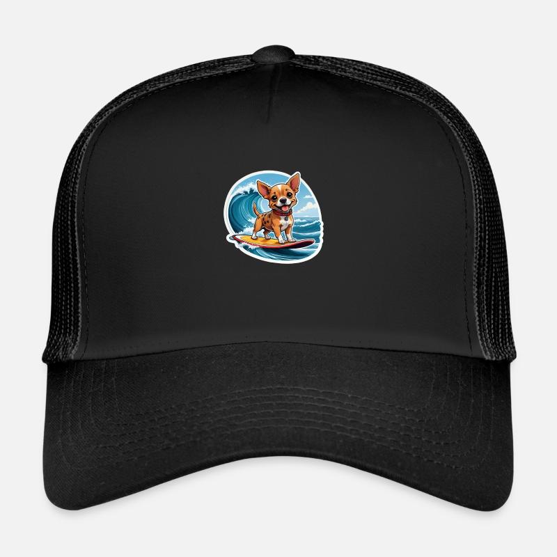 Chihuahua Surfer Spaß Trucker Cap