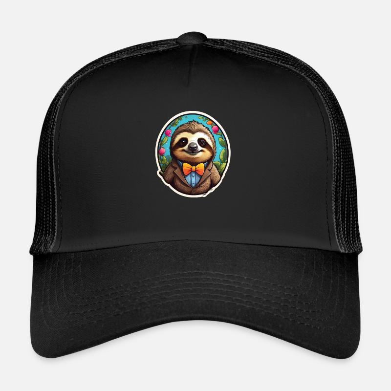 Funny Sloth Comic Trucker Cap