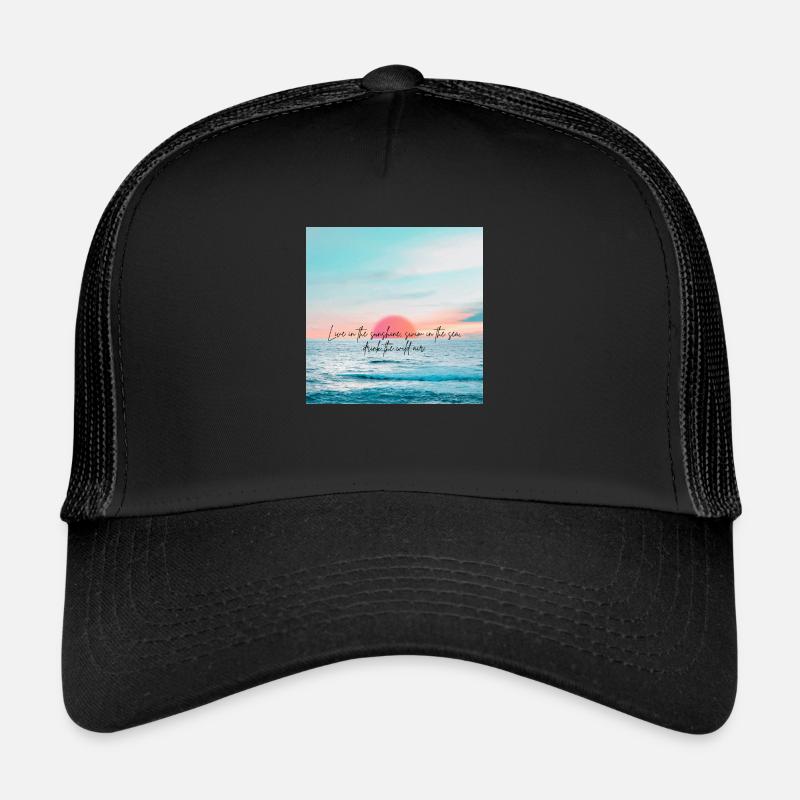 Summer vibes - Trucker Cap - Schwarz/Schwarz