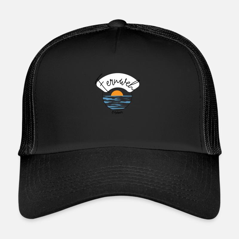 Fernweh erLEBEN - Flugzeug - Reise - Strand Trucker Cap