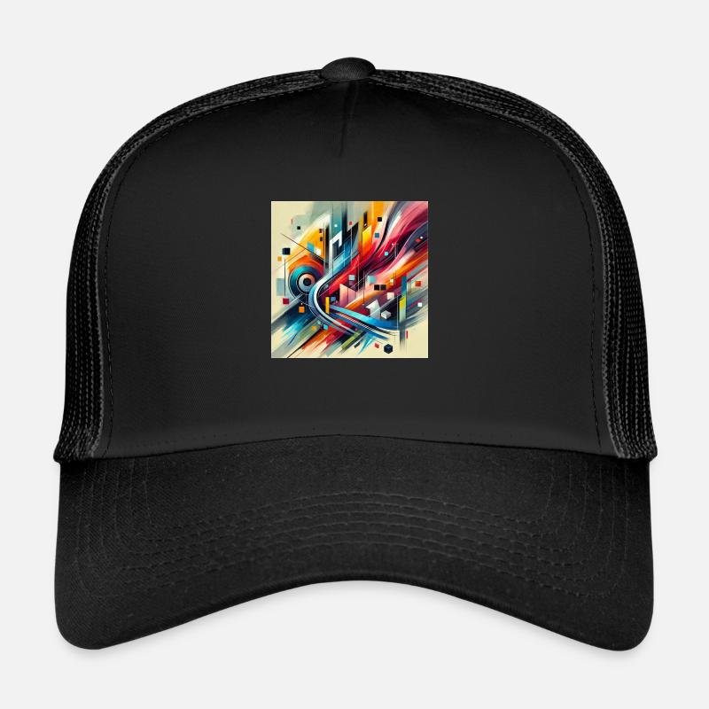 Lebendige Harmonie - Abstraktes Gemälde Trucker Cap
