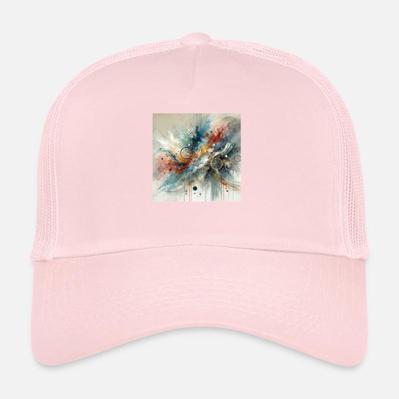 Flux dynamique - Peinture abstraite Casquette trucker 