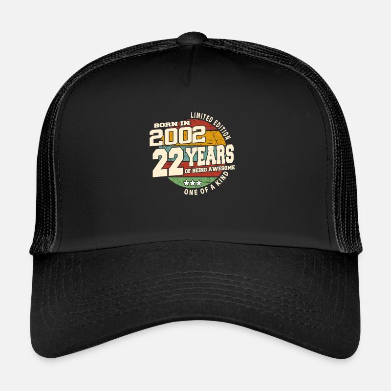2002 Vintage Retro Classique 22 ans Casquette trucker 