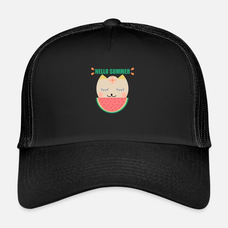 Sommer Katze und Wassermelone Trucker Cap