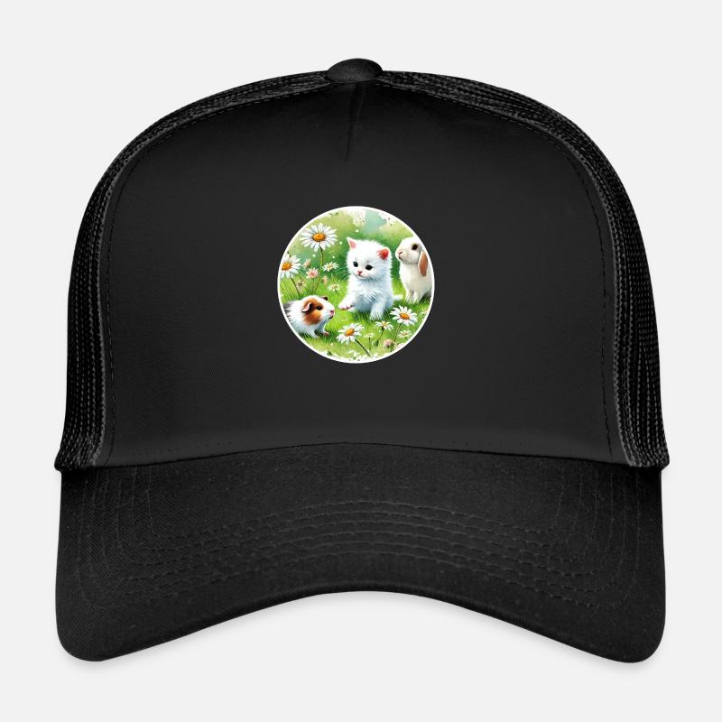 Guinea pigs, rabbits and kittens Trucker Cap