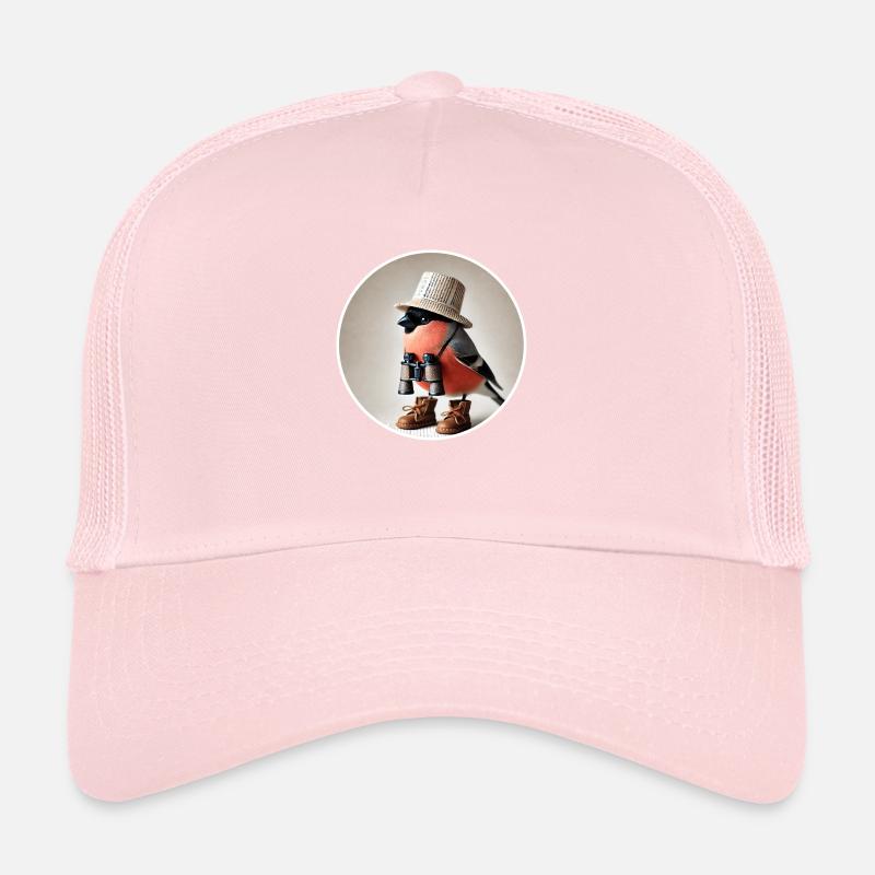 Dompfaff mit Fernglas Trucker Cap