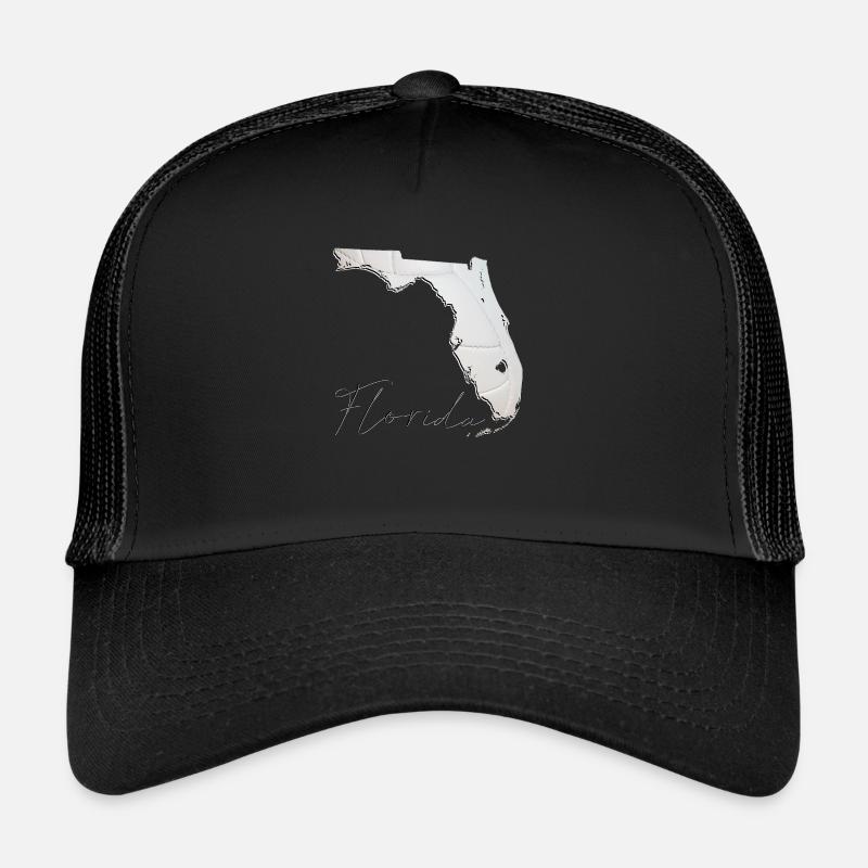 Real Volleyball in Florida State Map FL Trucker Cap