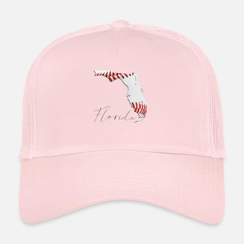 Vrai baseball en Floride Carte de l’État FL Casquette trucker 