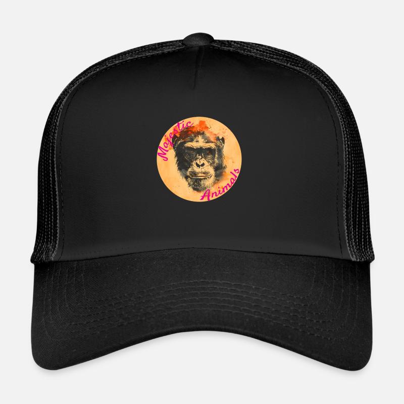 Majestic Animals: Clever Monkey - Trucker Cap - black/black