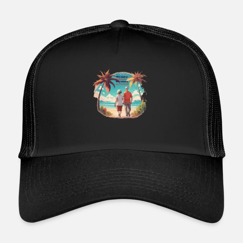 Wir sind in Rente - Trucker Cap - Schwarz/Schwarz
