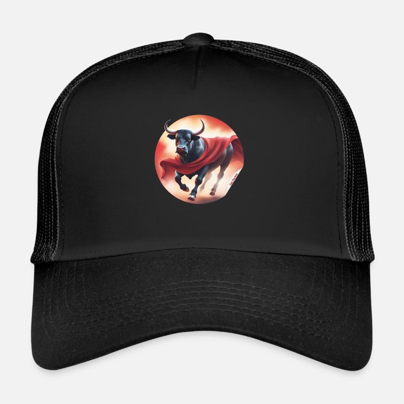 Stier mit rotem Tuch, Stierkampf, San Fermín Trucker Cap