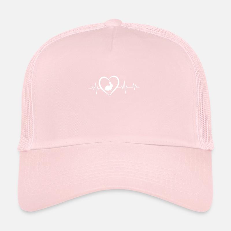 Rabbit heartbeat Trucker Cap