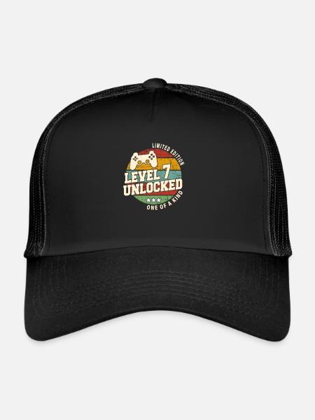 Vintage Né(e) un mois de 2023 anniversaire - Casquette trucker  - noir/noir - Devant