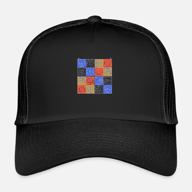 Laby Square 2 (version couleurs) Casquette trucker 