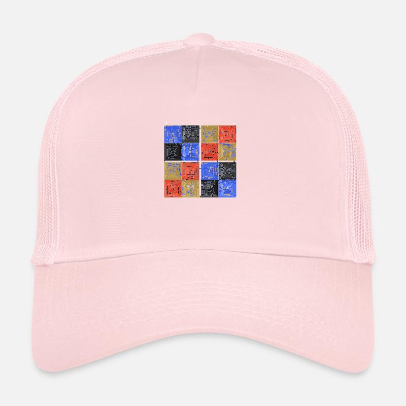 Laby Square 2 (version couleurs) Casquette trucker 