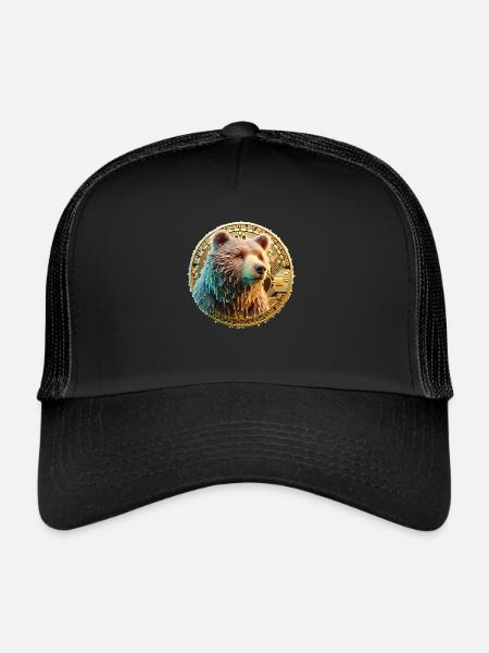 BTC Bär Bearish - Trucker Cap - Schwarz/Schwarz