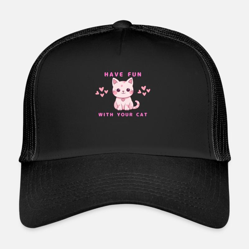 Amusez-vous avec votre chat - Casquette trucker  - noir/noir