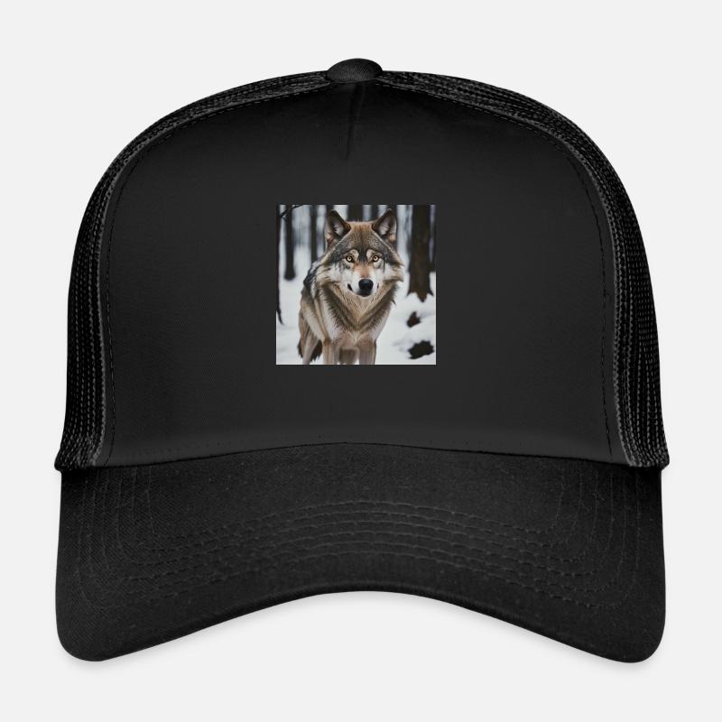 Wolf - Trucker Cap - black/black