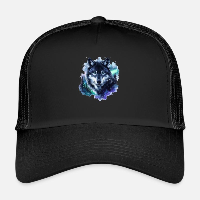Wolf Nebula Galaxy Northern Lights Trucker Cap