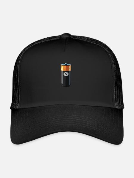 Batterie - Trucker Cap - Schwarz/Schwarz - Vorne