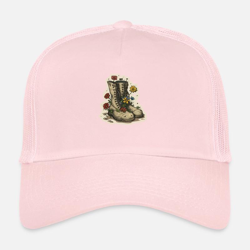 Bottes avec des fleurs Voyage Randonnée Casquette trucker 