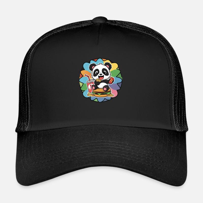 Panda Kawaii avec restauration rapide Casquette trucker 