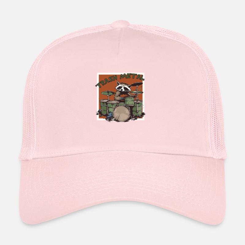 Trash Metal Raccoon Drums Casquette trucker 