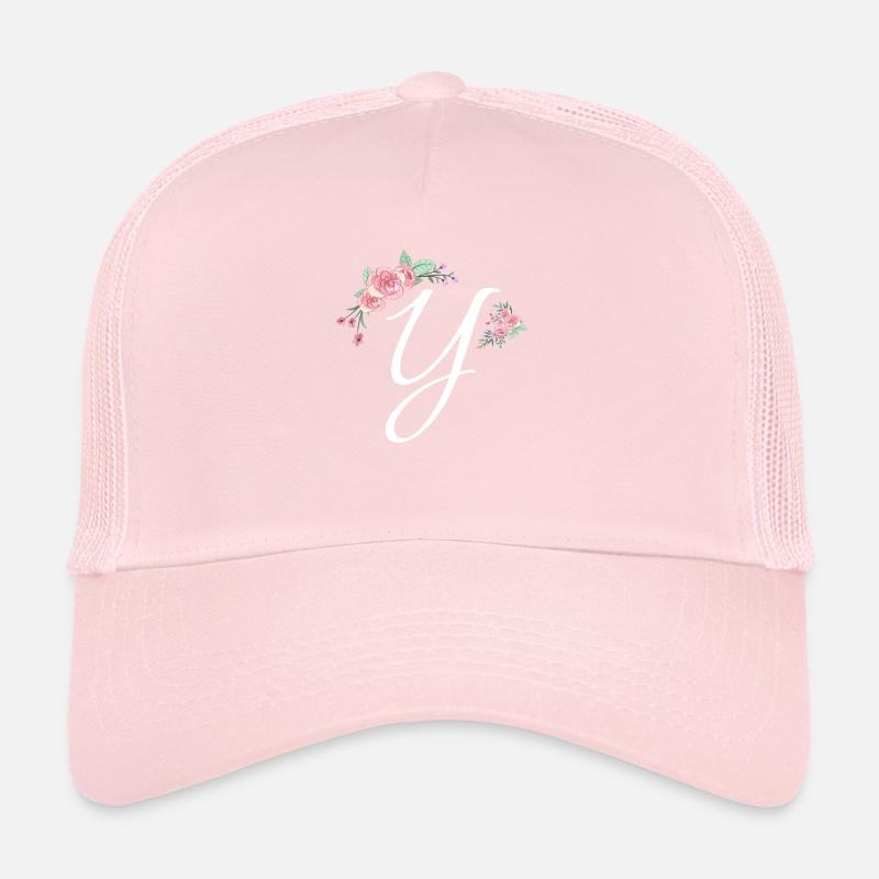 Lettre y fleurs Casquette trucker 