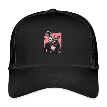 Spooky Easter couple - Trucker Cap - black/black - Front