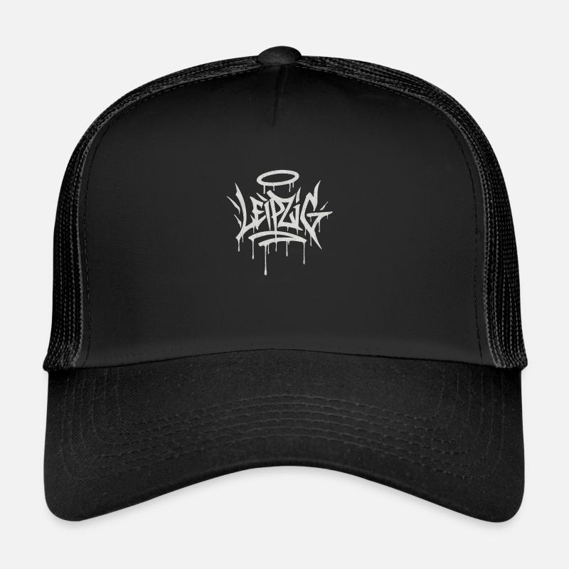 Leipzig Graffiti - Trucker Cap - Schwarz/Schwarz