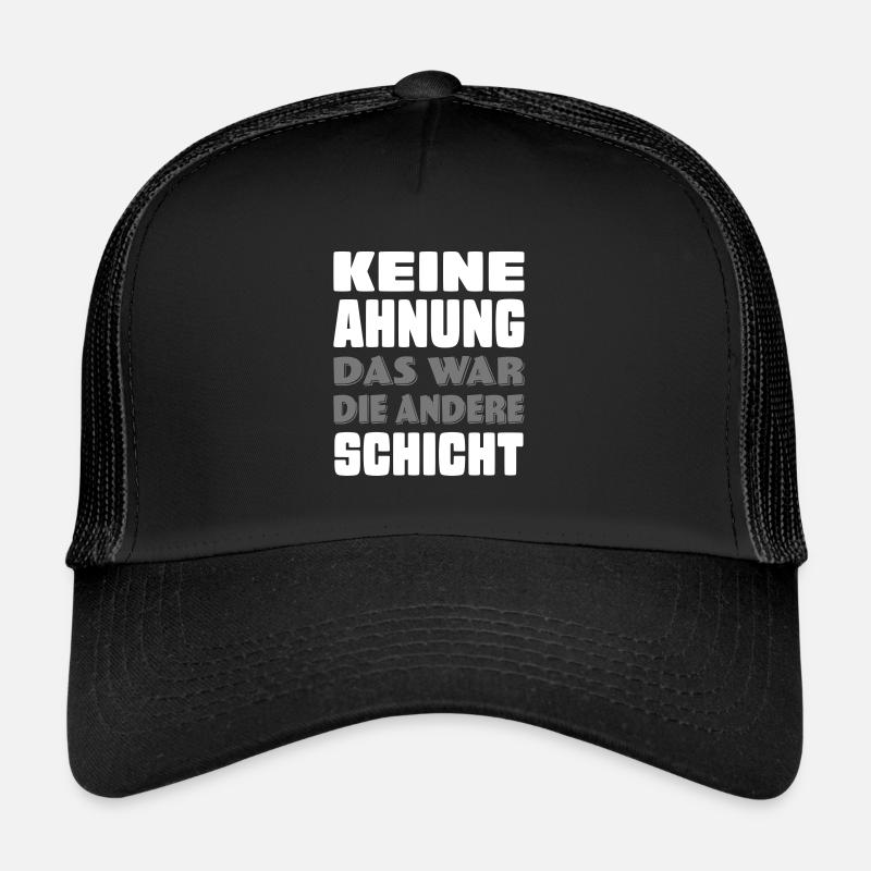 lustige Sprüche - Trucker Cap - Schwarz/Schwarz