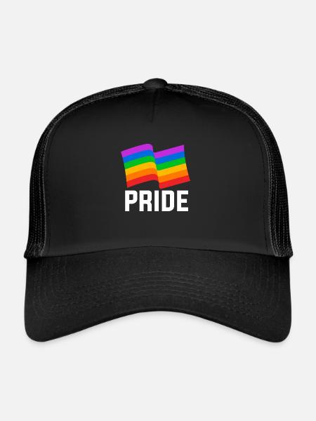 Drapeau PRIDE - Casquette trucker  - noir/noir