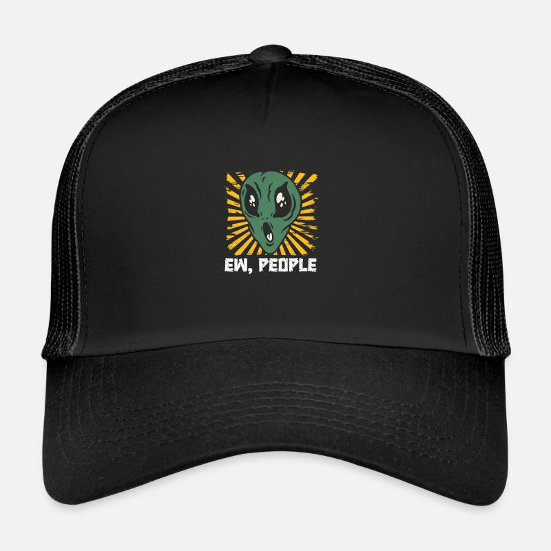 Alien Science-Fiction - Trucker Cap - Schwarz/Schwarz