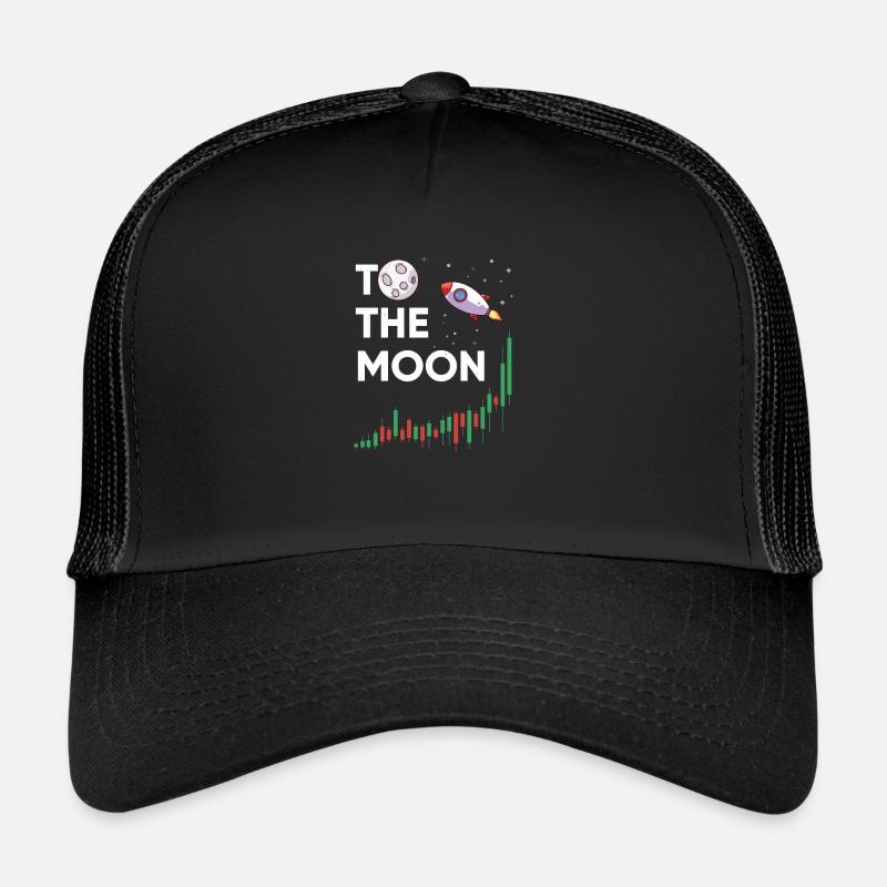 To The Moon - Trading Fun - Trucker Cap - Schwarz/Schwarz