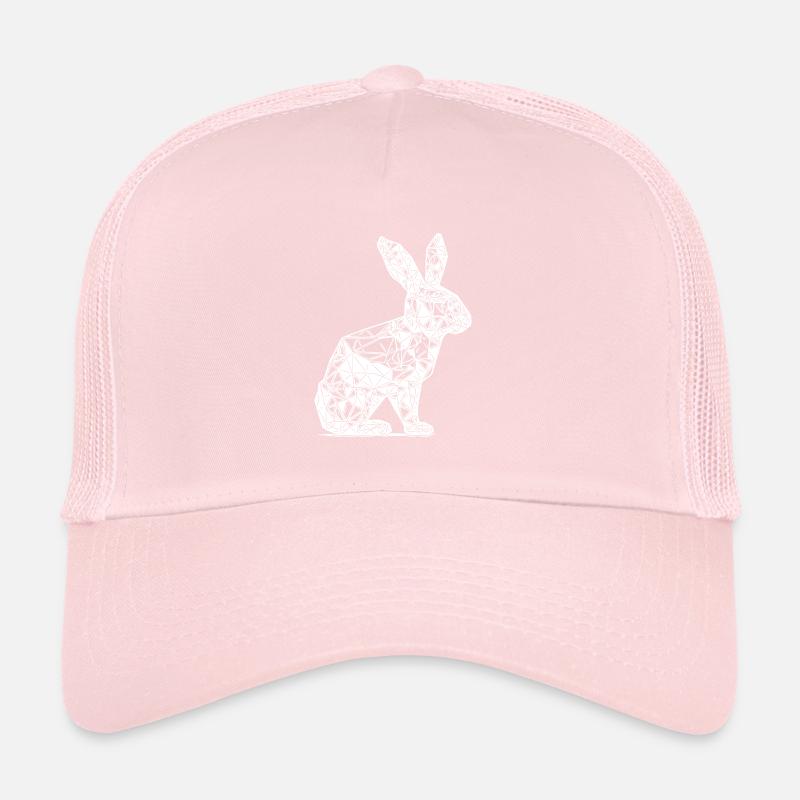 Geometrisches Linien Kaninchen Hasen Kopf Trucker Cap