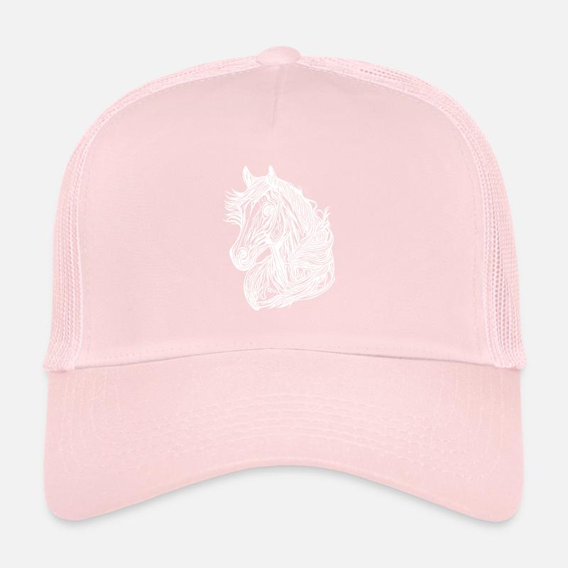 Joli portrait de cheval vintage avec crinière dans le vent Casquette trucker 