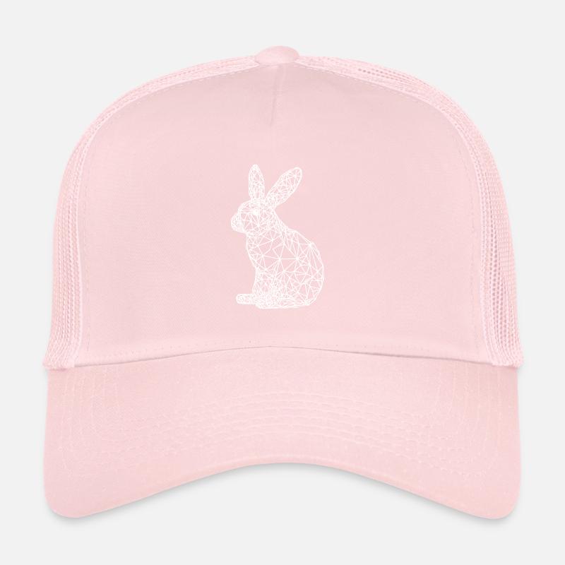 Cute Geometric Rabbit Small Lines Rabbit Trucker Cap