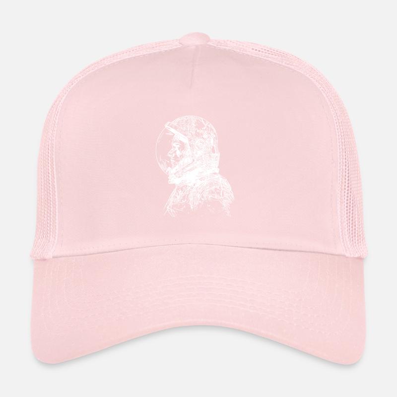 Vintager Kosmonaut mit geschlossenem Helm Trucker Cap