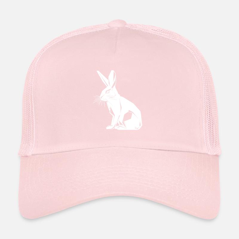 Geometric Bunny Cute Geometry Rabbit Trucker Cap
