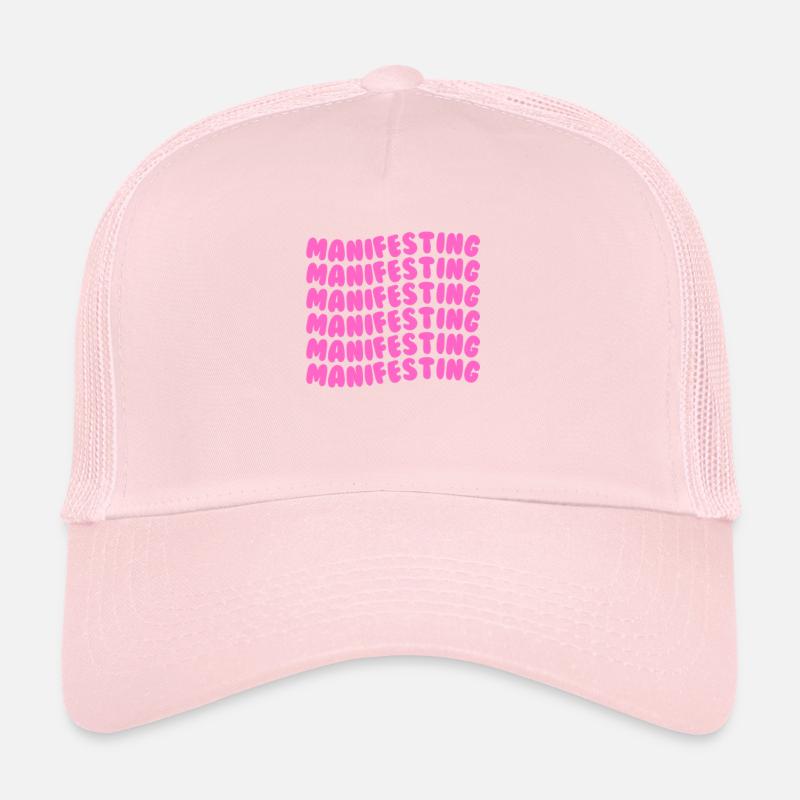 Manifesting pink Trucker Cap
