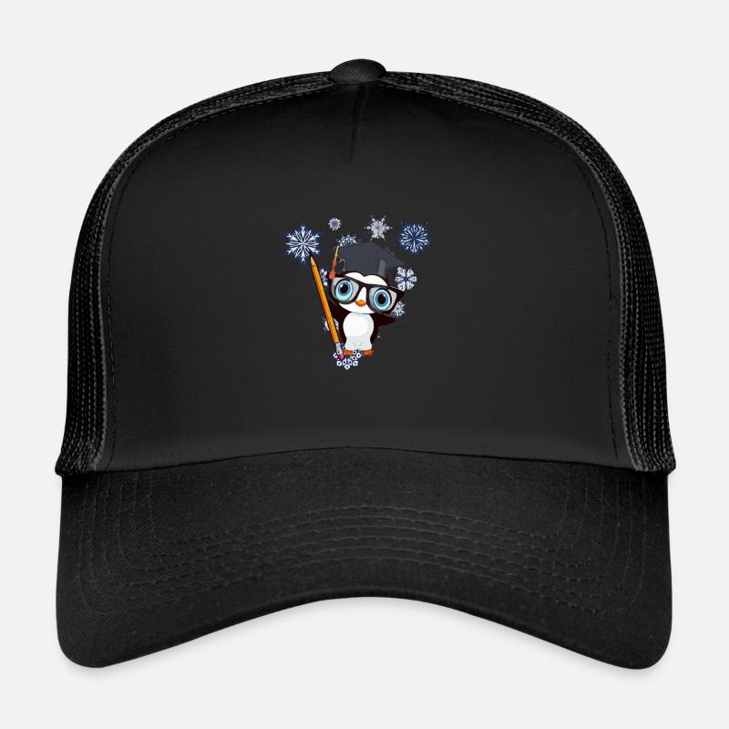 Winter Pinguin - Trucker Cap - Schwarz/Schwarz
