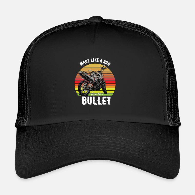 Biker - Trucker Cap - Schwarz/Schwarz