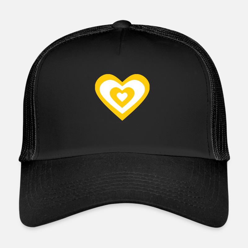 Valentine's Day Heart Yellow Trucker Cap