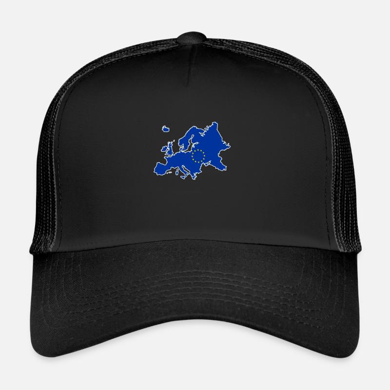 Europa - Trucker Cap - Schwarz/Schwarz