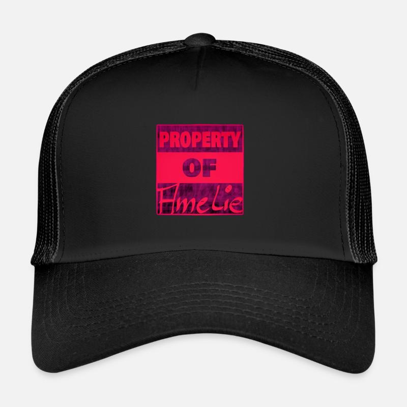 Besitz von Amelie - Trucker Cap - Schwarz/Schwarz
