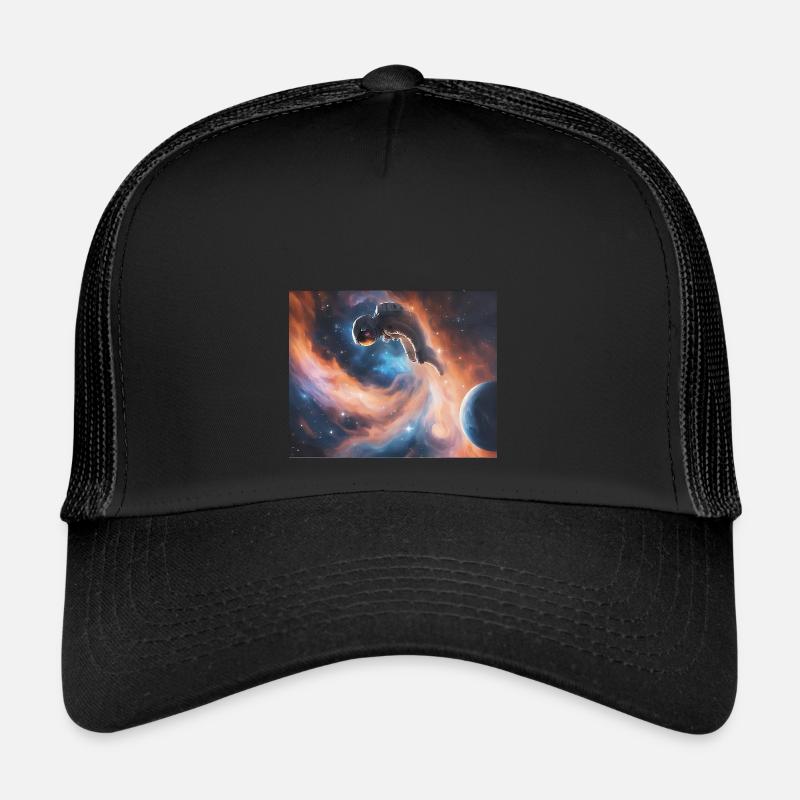 Un astronaute flotte dans l’espace Casquette trucker 